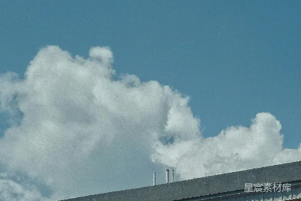 高清摄影 有云的天空的房子