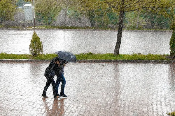 高清摄影 雨中行走的跑车在街道上穿梭。