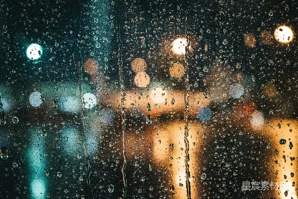 高清摄影 夜晚窗户上的雨滴