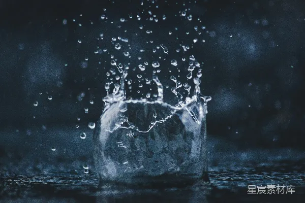 高清摄影 水滴落在水面