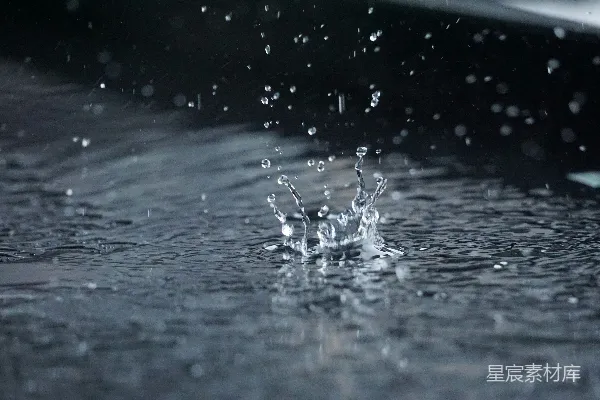 高清摄影 水珠落在水面