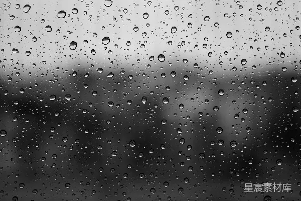 高清摄影 黑白照片上的雨滴窗pane