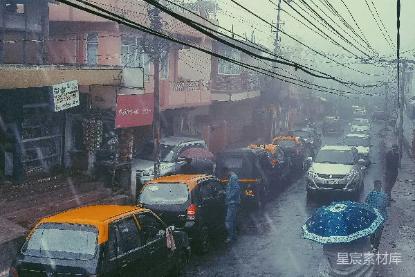 高清摄影 路面上的黑色车辆