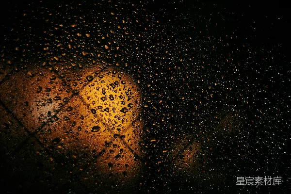 高清摄影 雨夜中的街灯