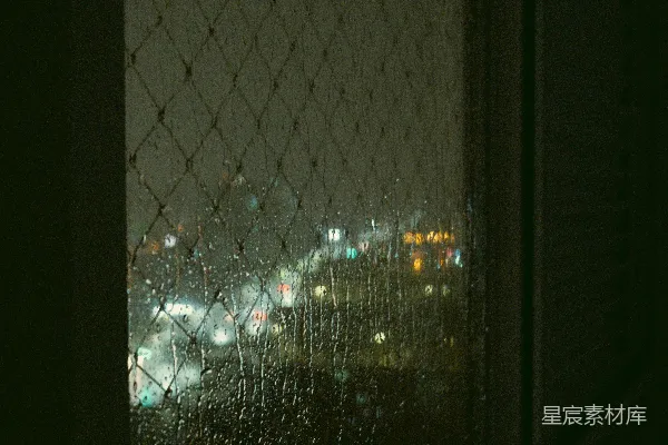 高清摄影 一扇可以看到夜景城市的窗户