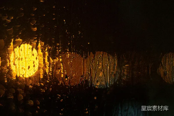 高清摄影 夜晚街头照明灯的特写