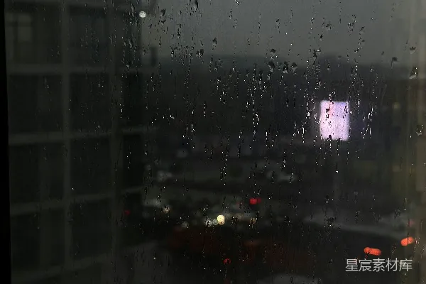 高清摄影 透过雨窗看城市的一景