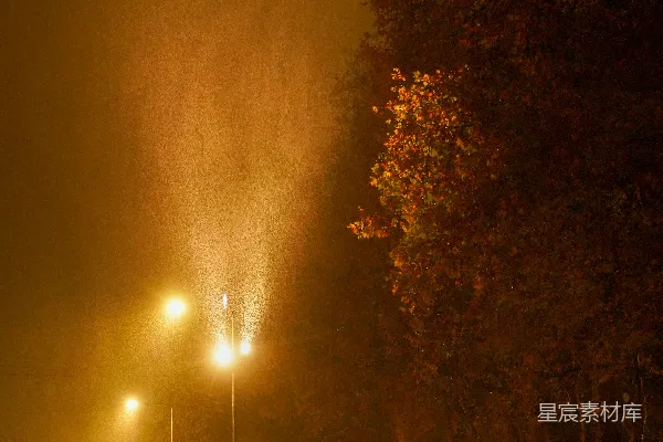 高清摄影 夜晚的城市街道上灯光璀璨