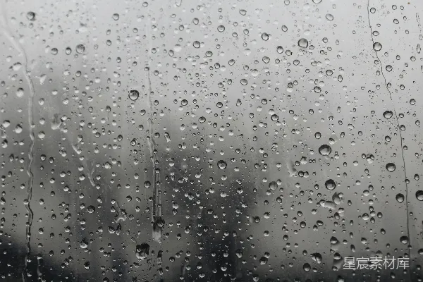 高清摄影 窗外建筑物背景下的雨滴