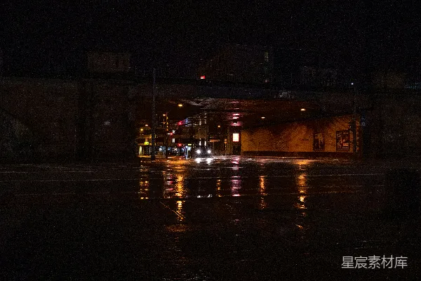 高清摄影 夜晚路上的汽车