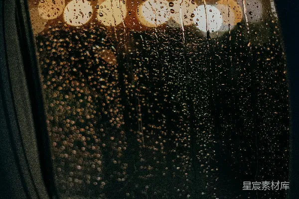高清摄影 窗户上有雨水