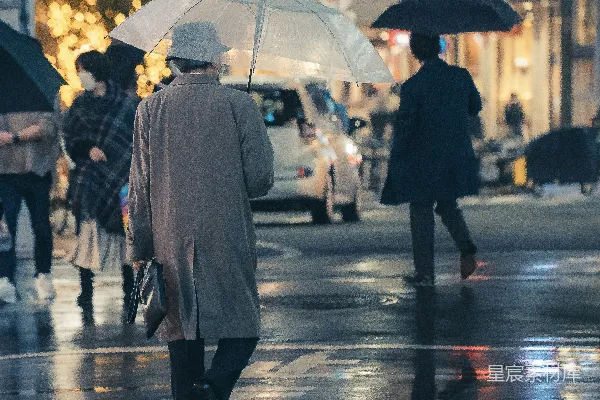 高清摄影 一群人在街上行走，手中拿着雨伞。
