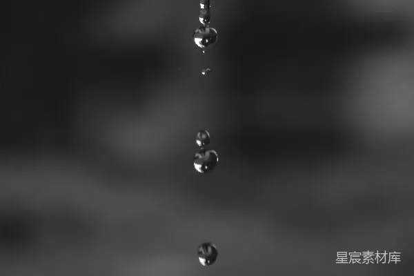 高清摄影 黑白照片：水龙头滴水的图片