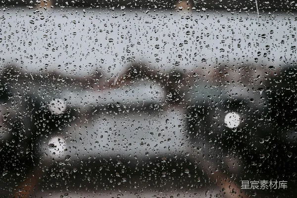 高清摄影 雨滴透过窗户的景象