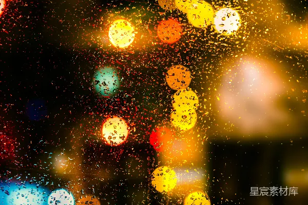 高清摄影 一幅模糊的城市夜街图像