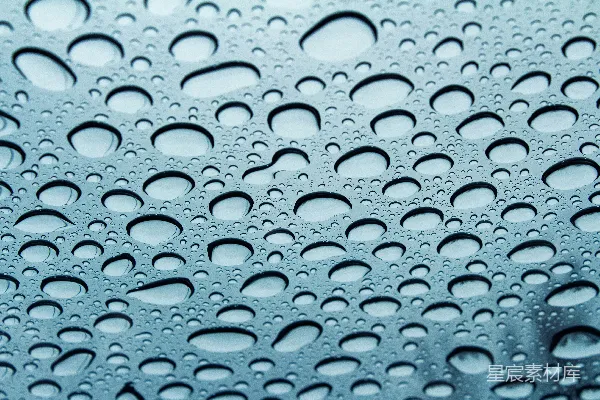 高清摄影 蓝表面上的水滴