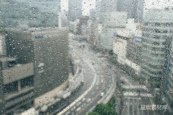 高清摄影 窗前的城市景色