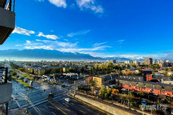 高清摄影 城市背景中的山景