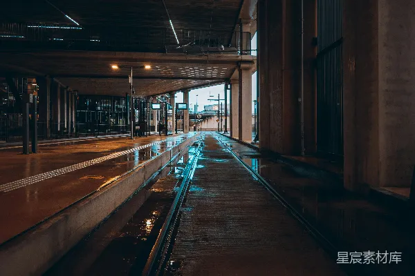 高清摄影 棕色和白色的隧道有灯光
