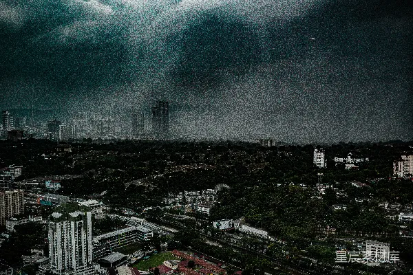 高清摄影 一场风暴正在城市上空酝酿而来。