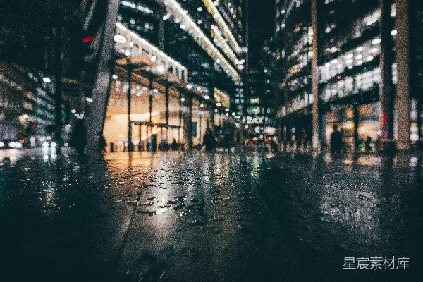 高清摄影 夜晚的湿路