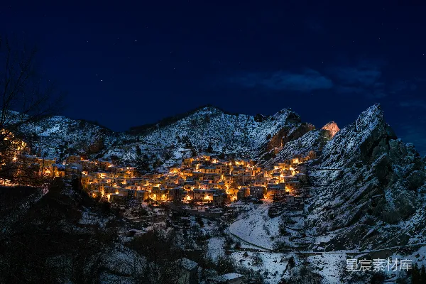 高清摄影 夜登高山