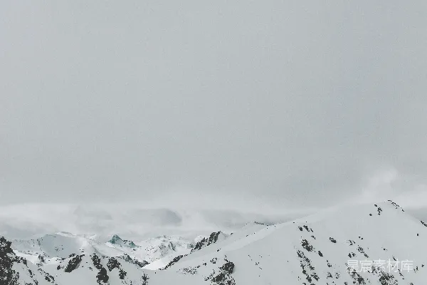 高清摄影 雪覆盖的山峰 aerial摄影
