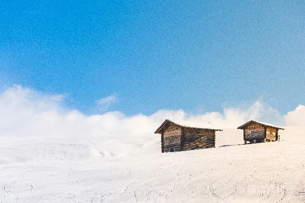 高清摄影 覆盖着雪的房屋