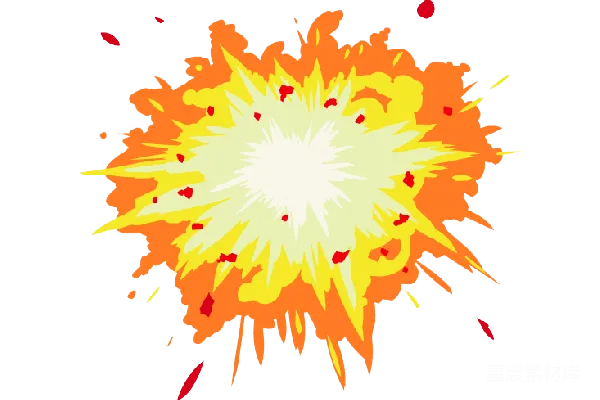 元素素材 卡通风格爆炸特效