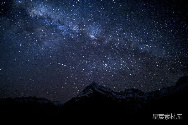 高清摄影 夜晚山峰的轮廓图象