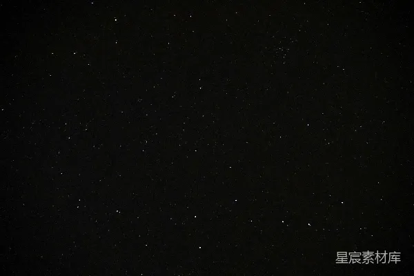 高清摄影 远处星空中的星星和一架飞机