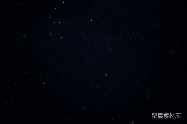 高清摄影 满天星斗与月亮之夜