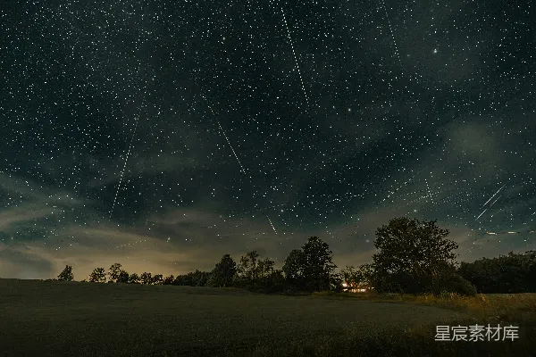 高清摄影 满天星光与流星🌌