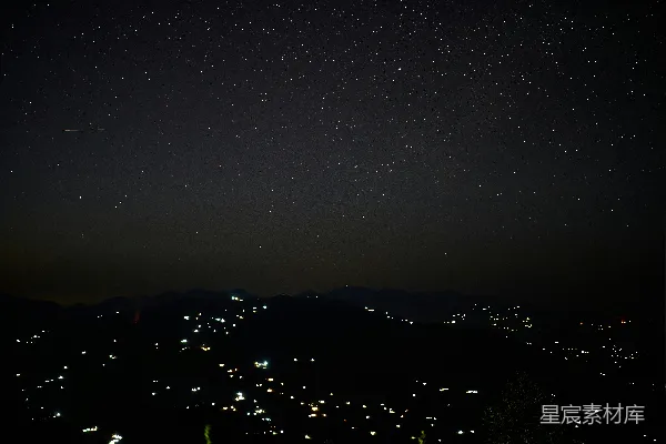 高清摄影 夜晚山的轮廓