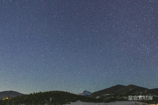 高清摄影 绿山和星辰