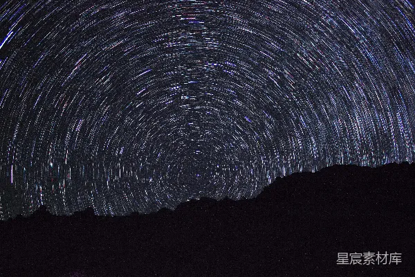高清摄影 极地星星的时间流逝摄影