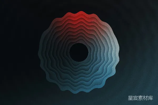 高清摄影 黑色背景上的红色和蓝色形状