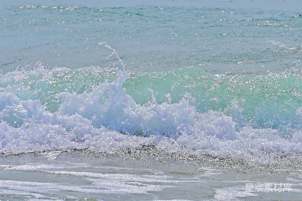 高清摄影 海浪上一个冲浪者骑着冲浪板的人