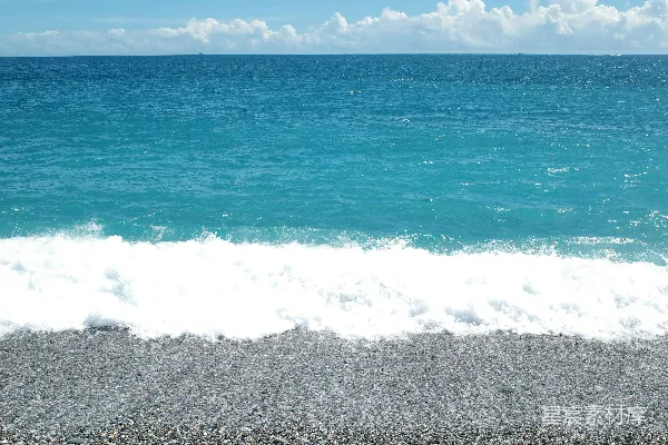 高清摄影 岩石海滩上俯瞰的大海视界