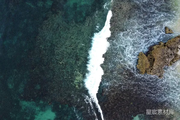 高清摄影 海边和海洋的一处俯瞰景象