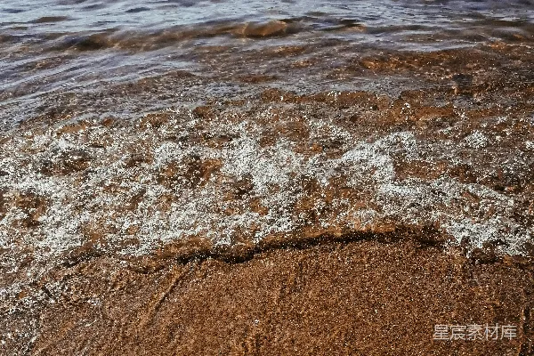 高清摄影 海滩上水和沙的特写镜头