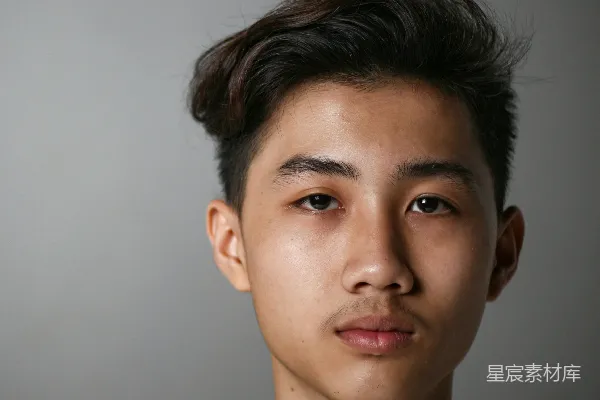 高清摄影 男孩面部特写摄影