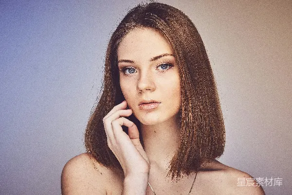高清摄影 脸上手的女人
