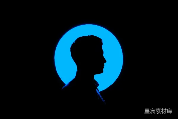 高清摄影 男人轮廓插图