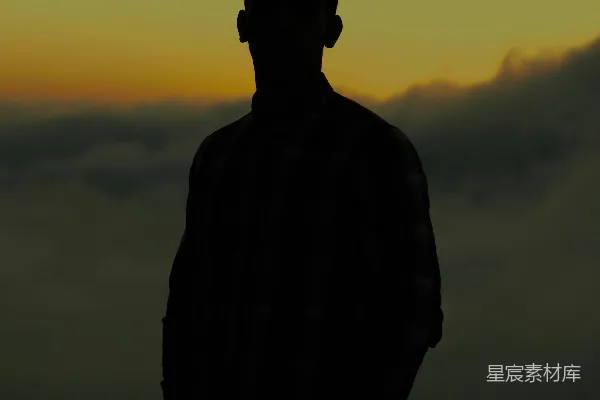 高清摄影 一个男子的轮廓