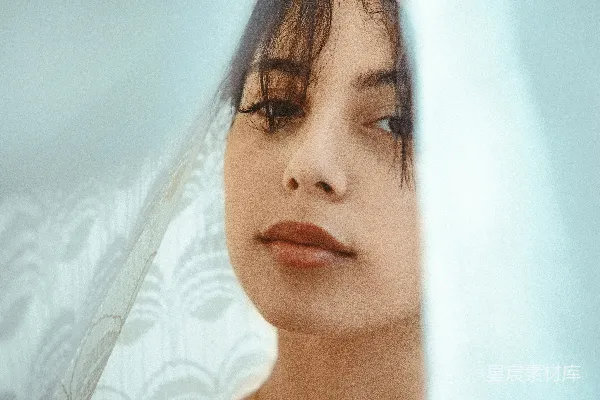 高清摄影 头戴面纱的女人