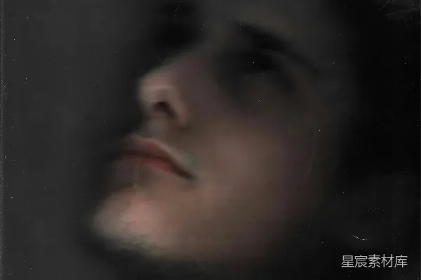 高清摄影 一张模糊的男人脸的照片