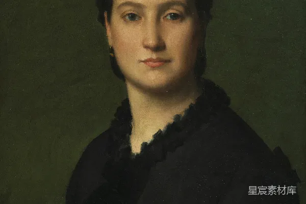 高清摄影 一位穿着黑色裙子的女人的画像