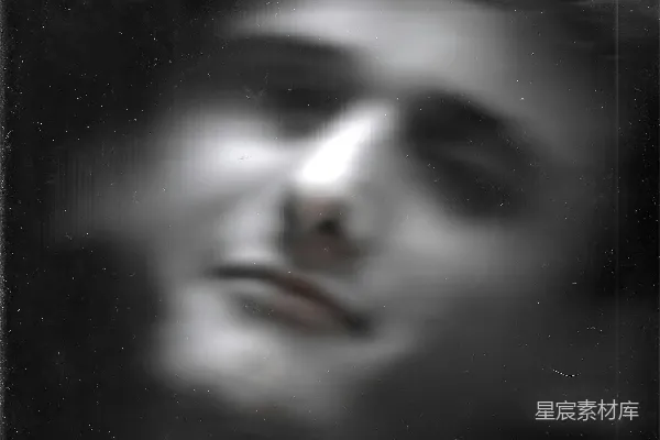 高清摄影 黑白照片上的一个模糊人脸