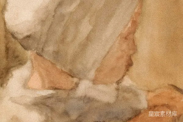 高清摄影 儿童侧(profile)素描画的水彩画。